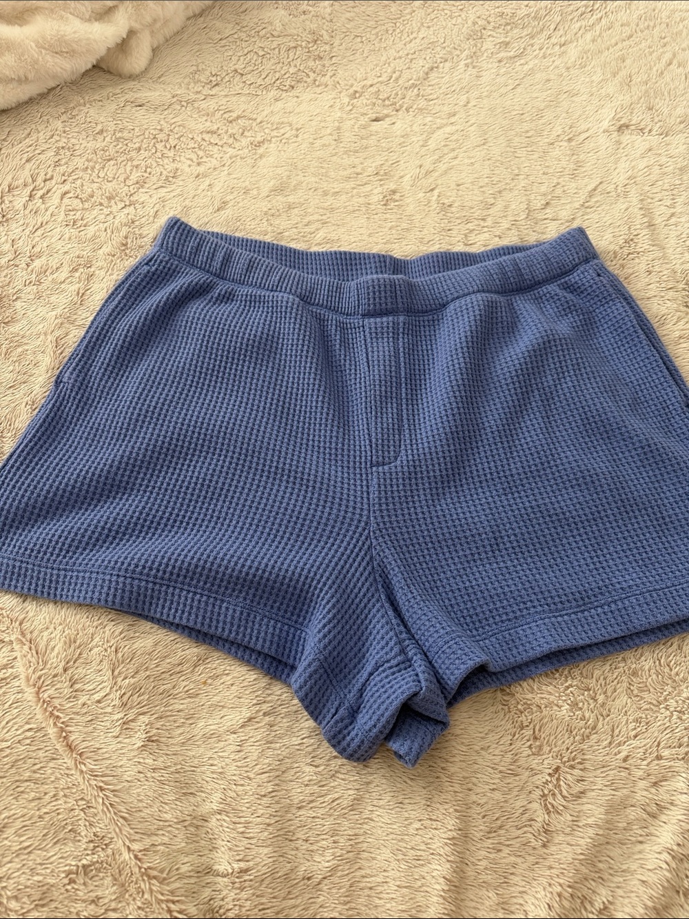 Aerie Waffle Knit Blue Women's Lounge Shorts